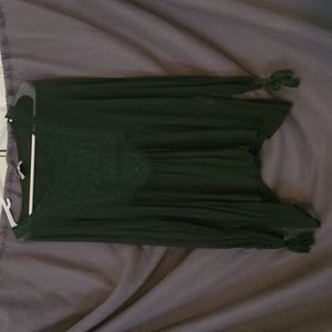 World Market Green Tunic Top